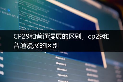 CP29和普通漫展的区别，cp29和普通漫展的区别